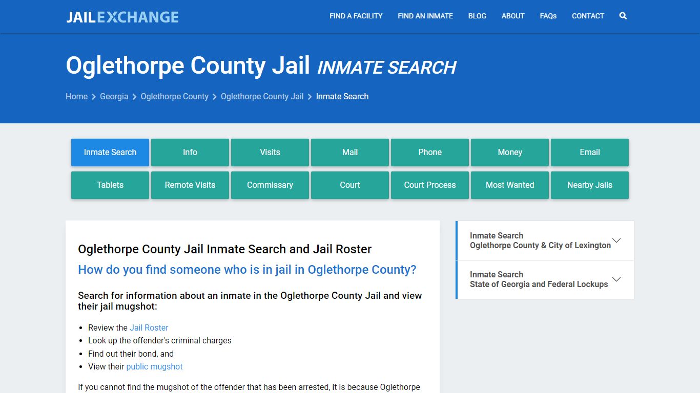 Inmate Search: Roster & Mugshots - Oglethorpe County Jail, GA