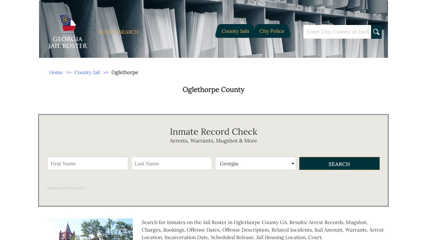 Oglethorpe County | Georgia Jail Inmate Search